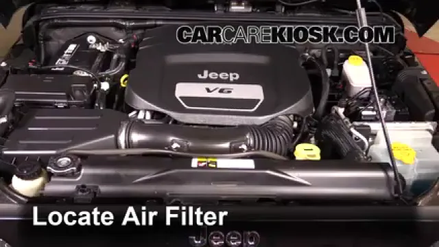 2014 Jeep Wrangler Sport 3.6L V6 Air Filter (Engine) Replace